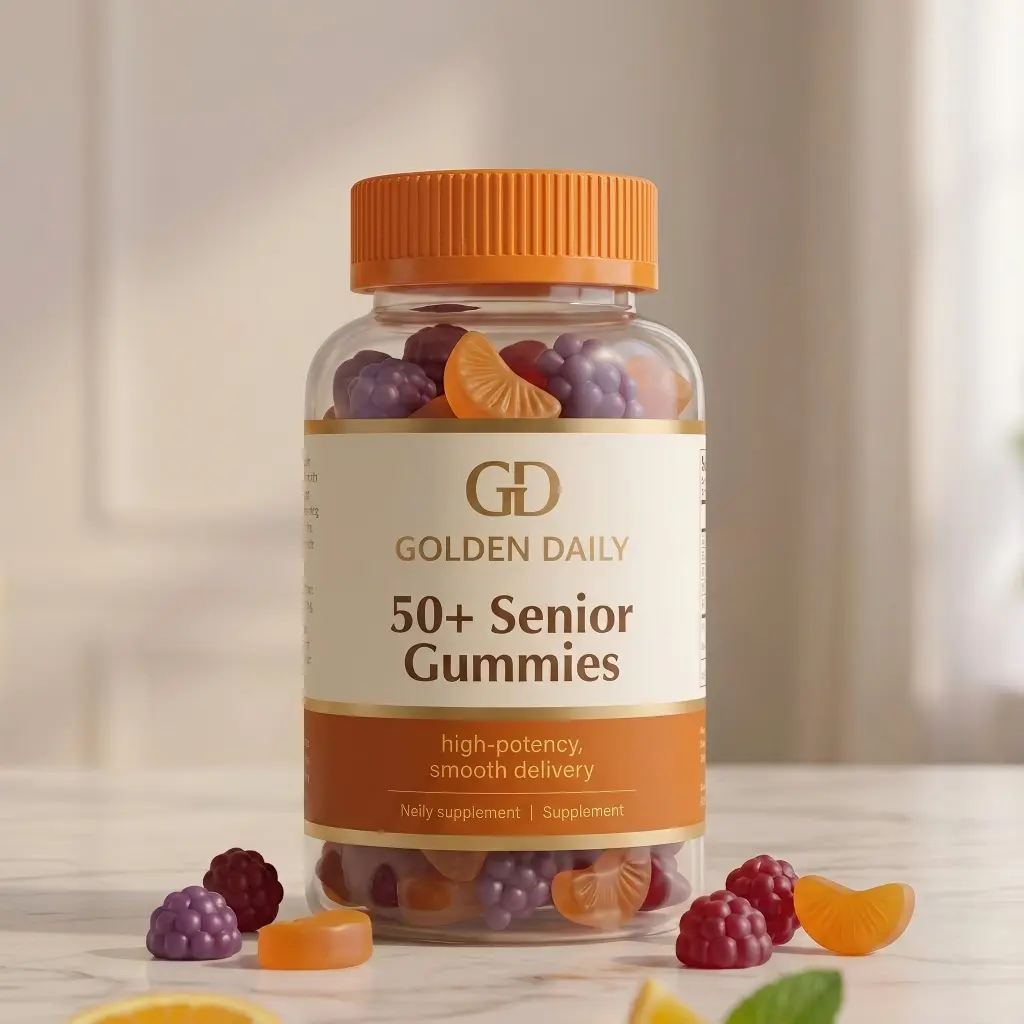 50+ Senior Gummies bottle